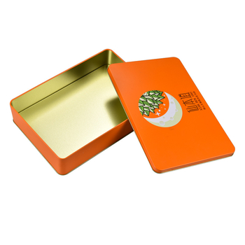 Pravokutna metalna kutija za Mooncake sa snježnom korom, 6 kom, 500 g, čokoladno pakiranje sa zatvaranjem