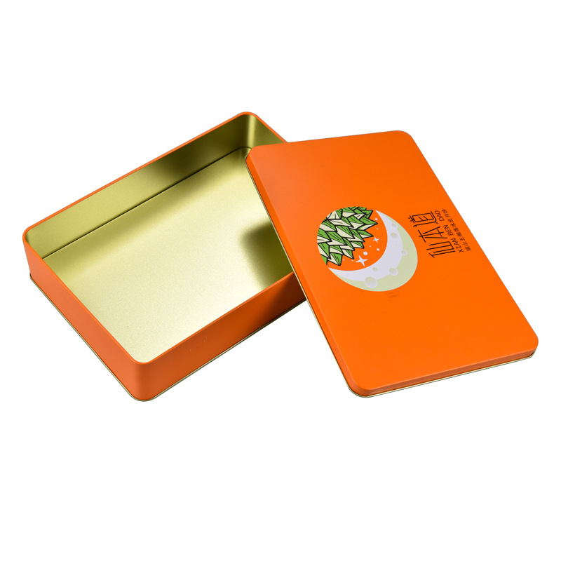 Pravokutna metalna kutija za Mooncake sa snježnom korom, 6 kom, 500 g, čokoladno pakiranje sa zatvaranjem
