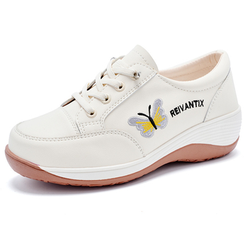 Pantofi sport pentru femei, mărime mare, stil dad sneakers, noul model toamna 2025, albi, versatili, ușori cu amortizare