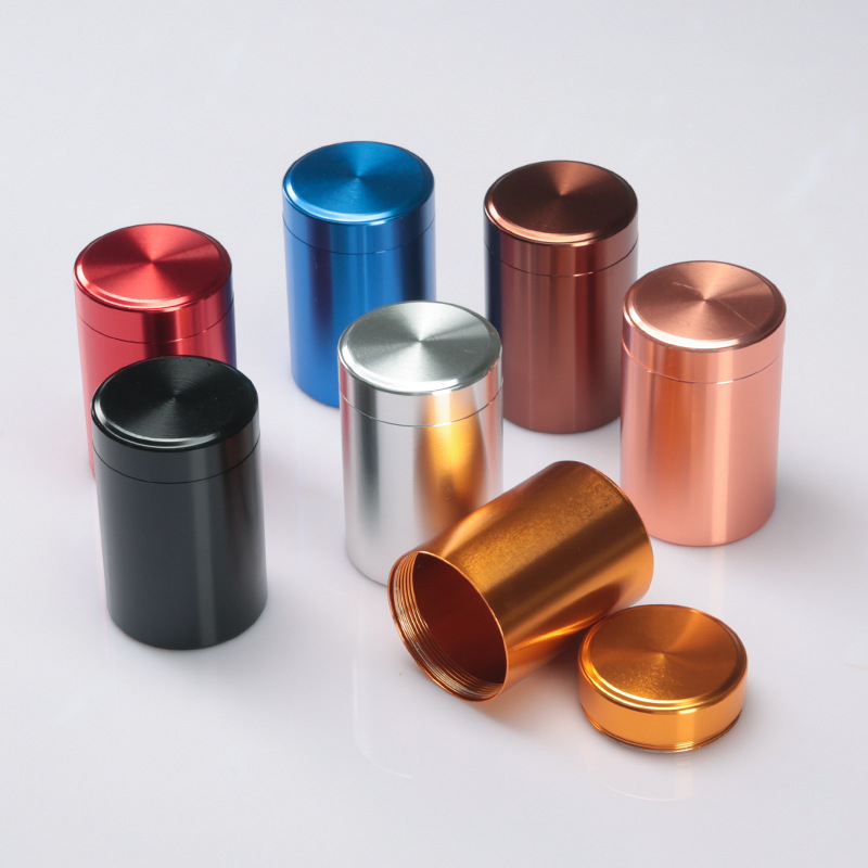 Mala aluminijska kutija za čaj, prijenosna zatvorena metalna kutija za čaj, model TS00105