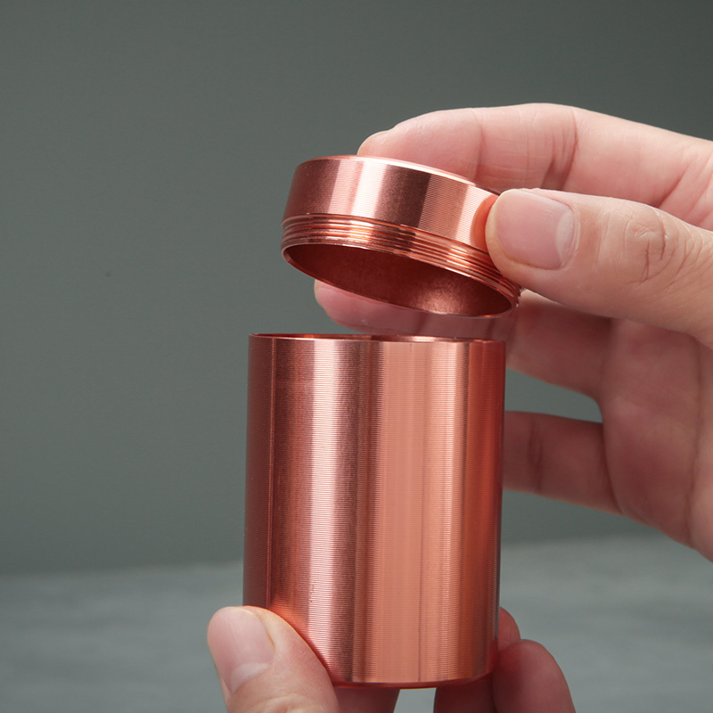 Mala aluminijska kutija za čaj, prijenosna zatvorena metalna kutija za čaj, model TS00105
