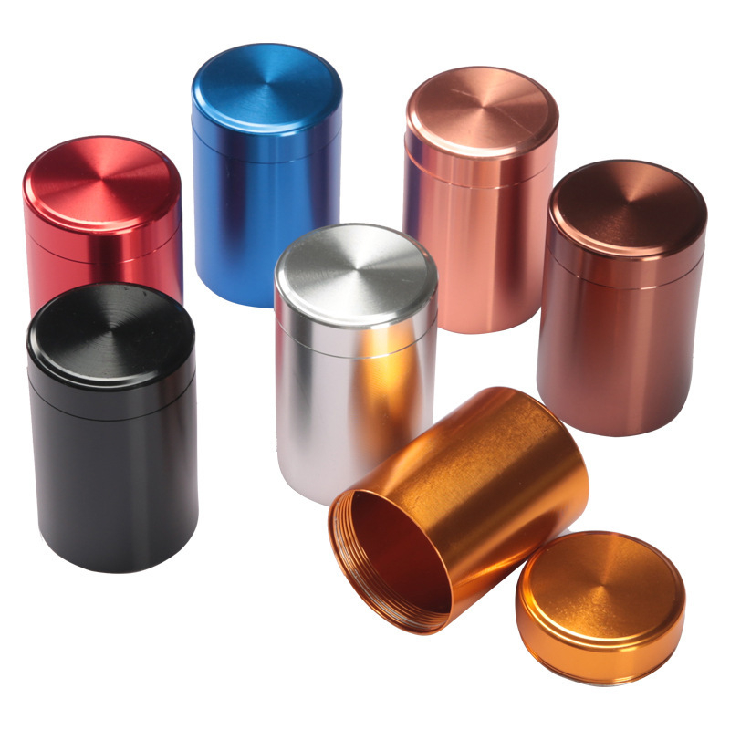 Mala aluminijska kutija za čaj, prijenosna zatvorena metalna kutija za čaj, model TS00105