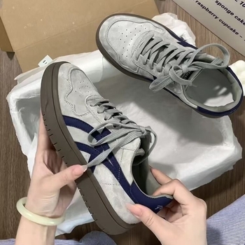 Maillard pantofi sport cu talpă groasă pentru femei, gri-albastru, stil retro, sneakers casual pentru oraș, toamna 2026
