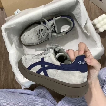 Maillard pantofi sport cu talpă groasă pentru femei, gri-albastru, stil retro, sneakers casual pentru oraș, toamna 2026