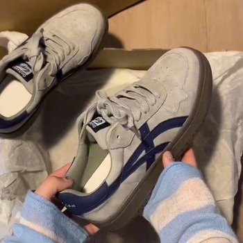 Maillard pantofi sport cu talpă groasă pentru femei, gri-albastru, stil retro, sneakers casual pentru oraș, toamna 2026