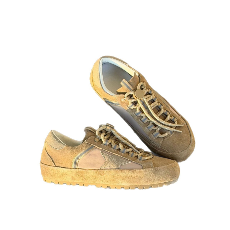2026 proljeće casual platform tenisice za žene, vezanje, okrugli vrh, prirodna koža, 3-5 cm skriveni potplat, sportsko retro stil