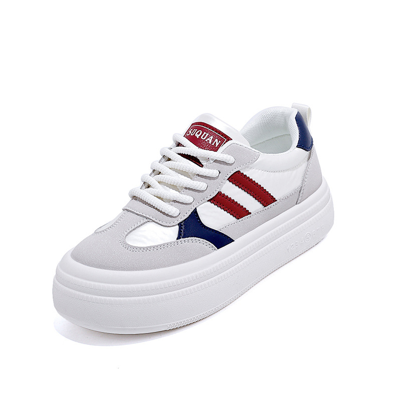 Ženske patike u korejskom stilu, bijele casual patike s debelim đonom, model K3702