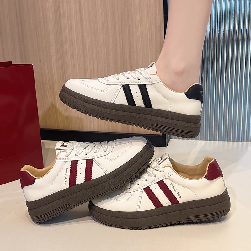 Pantofi sport pentru femei cu blocuri de culoare retro și talpă groasă, model nou 2025, versatili, confortabili și respirabili