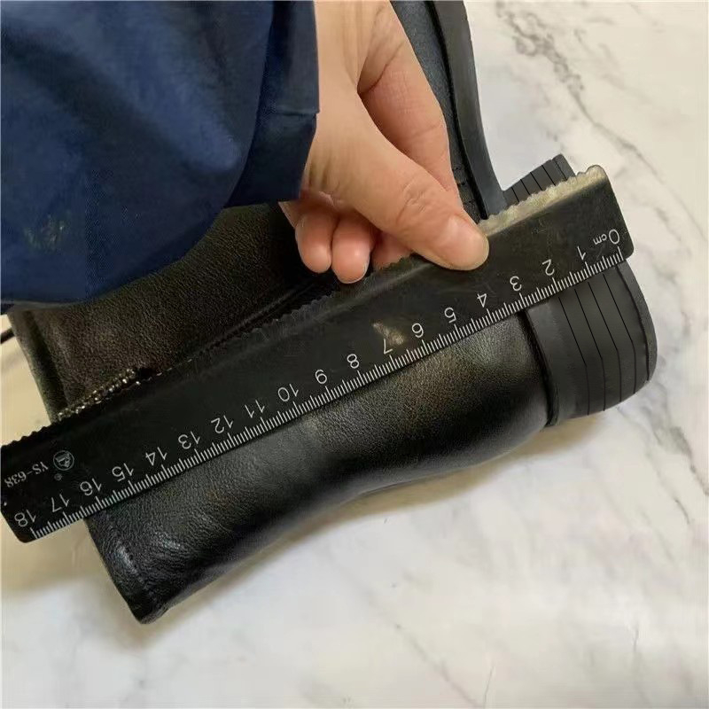 Ženske Martin čizme 2024, britski stil, kratke gležnjače s okruglim vrhom, srednja peta 3-5 cm, vodootporne, protuklizne, bočni zatvarač, PU podstava