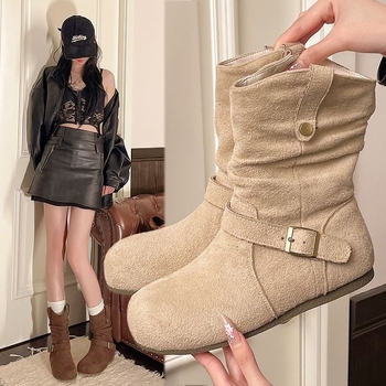 Ženske mini plisirane gležnjače u Birkenstock Western Cowboy stilu, jesen 2025