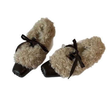 Ženske Mary Jane cipele s gornjim dijelom od split kože i pliš unutrašnjosti, kvadratni vrh, niski do srednjeg peta 3–6 cm, vintage stil, svakodnevno nošenje, Yqds