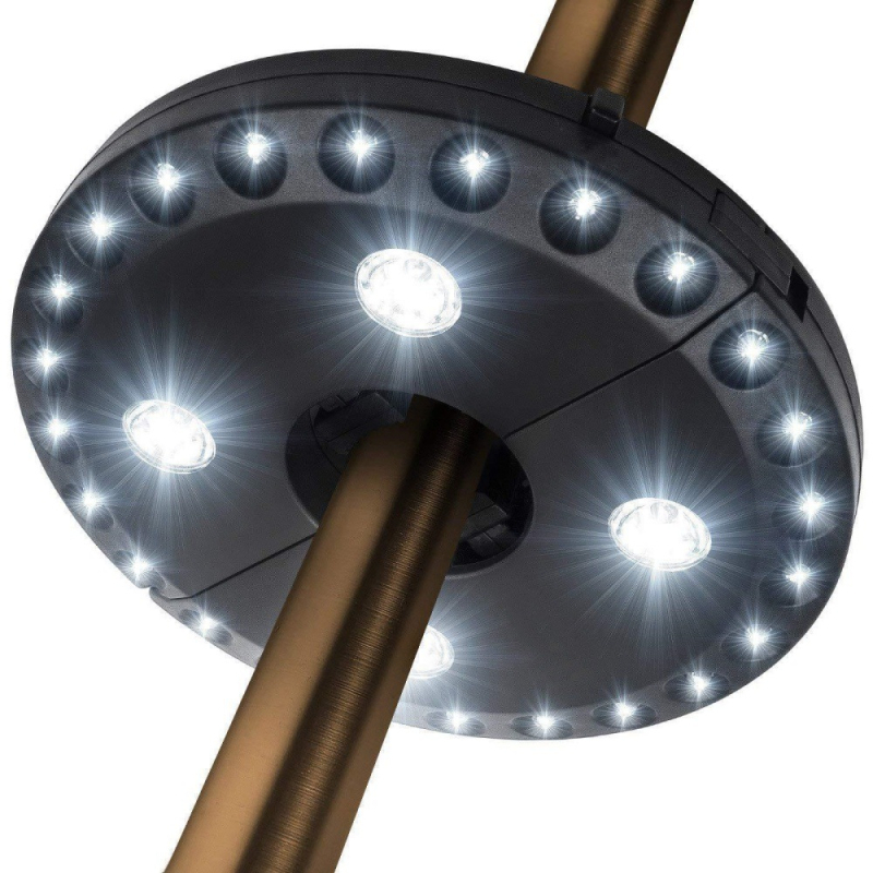 LED φως ομπρέλας για κάμπινγκ με 24+4 δίσκους LED – φωτισμός κανάβης, σκηνής και παραλίας