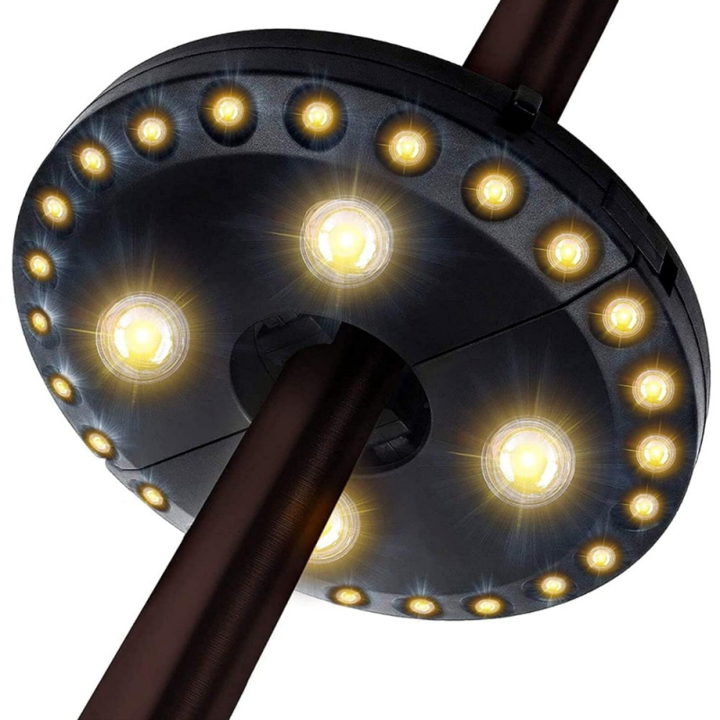 LED φως ομπρέλας για κάμπινγκ με 24+4 δίσκους LED – φωτισμός κανάβης, σκηνής και παραλίας