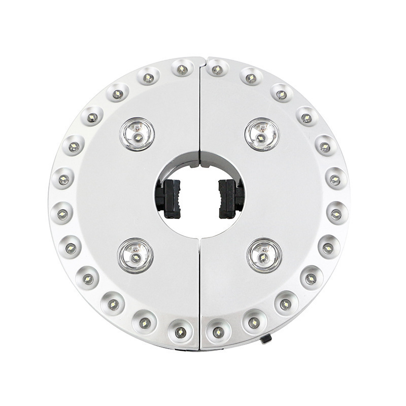 LED φως ομπρέλας για κάμπινγκ με 24+4 δίσκους LED – φωτισμός κανάβης, σκηνής και παραλίας
