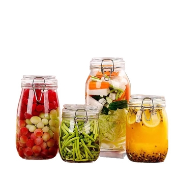 Zatvorena staklena posuda za hranu, vakuumski zatvoren, 501–800 ml, za kiseljenje, med i džem, minimalistički dizajn