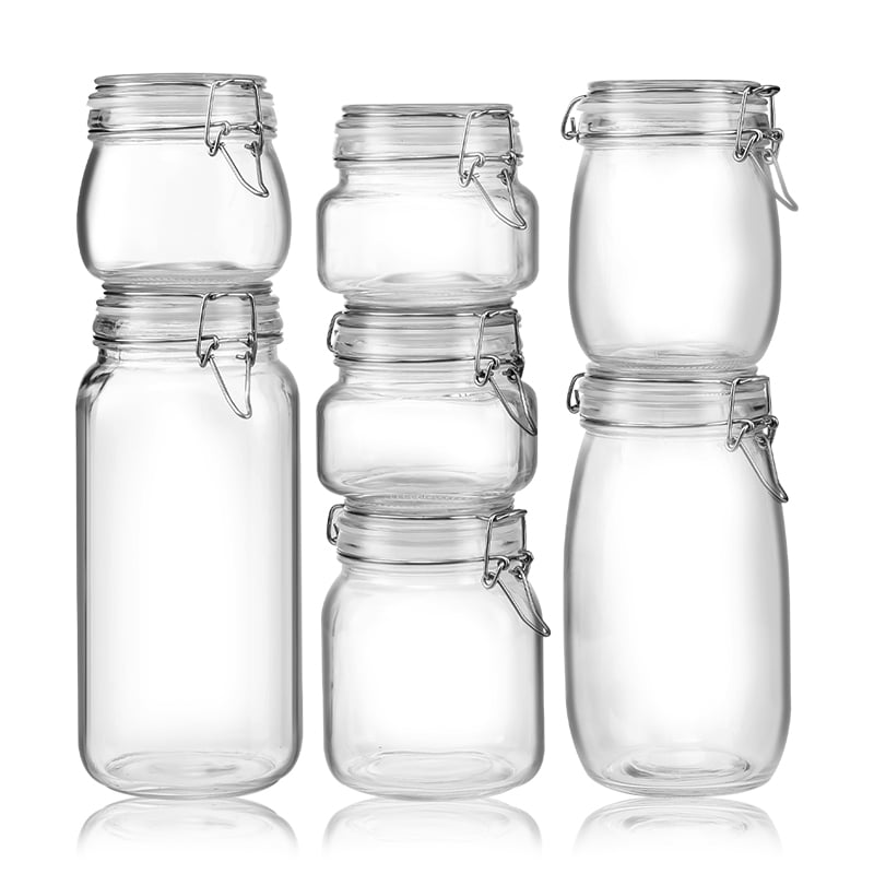 Zatvorena staklena posuda za hranu, vakuumski zatvoren, 501–800 ml, za kiseljenje, med i džem, minimalistički dizajn