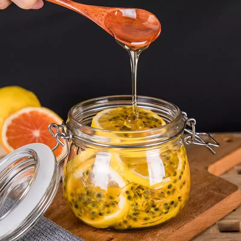 Zatvorena staklena posuda za hranu, vakuumski zatvoren, 501–800 ml, za kiseljenje, med i džem, minimalistički dizajn