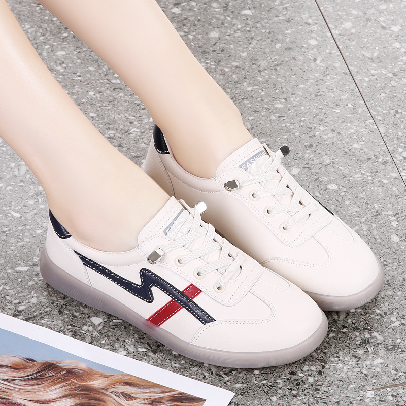 Ženske cipele od prave kože, slip-on za trudnoće, bijele, udobne, s protukliznom potplatom