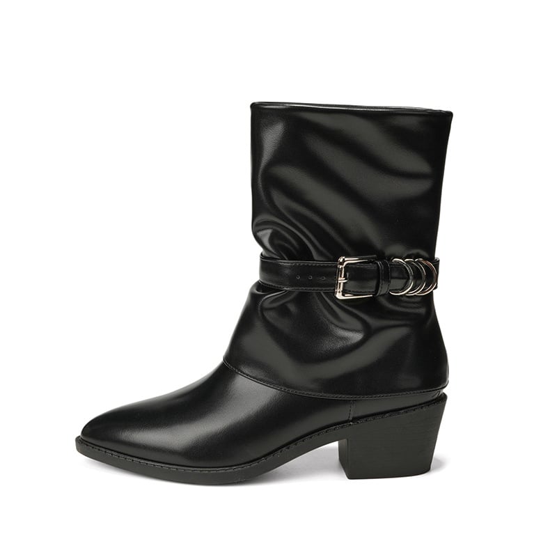 5798-3 Botine cu toc înalt, stil franțuzesc, pentru femei, până la gambe, toamnă–iarna, vârf ascuțit, toc gros