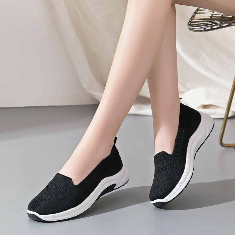 Ženske slip-on tenisice od platna s mekim potplatom, udobne sportske tenisice za žene srednje dobi