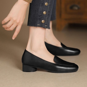 Női alacsony sarkú slip-on loaferek, kényelmes puha talppal, mindennapi casual viselet (2024 ősz)