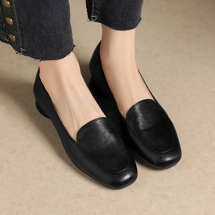 Női alacsony sarkú slip-on loaferek, kényelmes puha talppal, mindennapi casual viselet (2024 ősz)