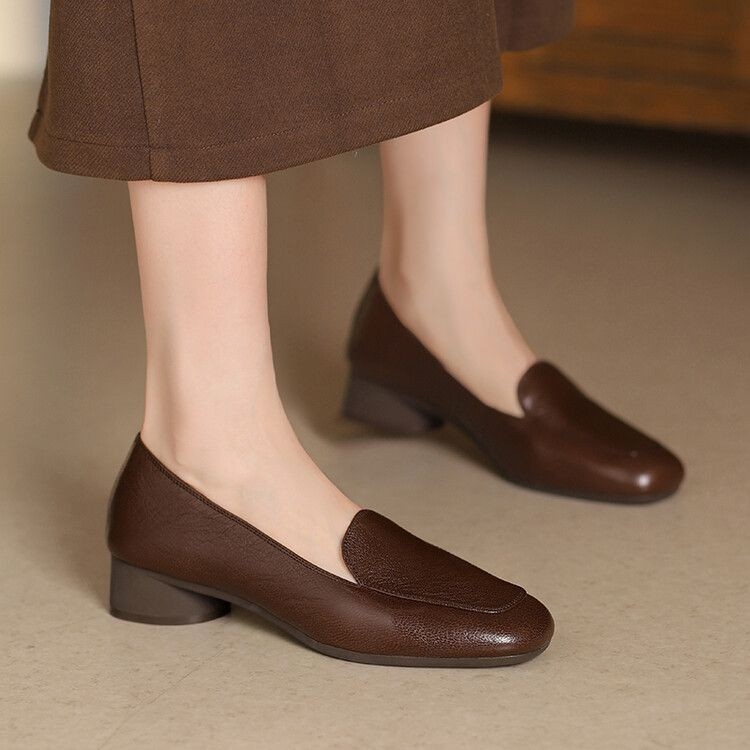 Női alacsony sarkú slip-on loaferek, kényelmes puha talppal, mindennapi casual viselet (2024 ősz)