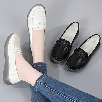 Ženske cipele plus veličine, bez vezivanja, prozračna, mekane podloge, slip-on mokasine za sve sezone