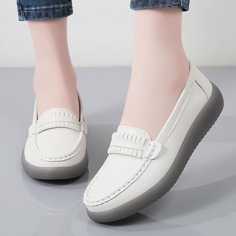 Ženske cipele plus veličine, bez vezivanja, prozračna, mekane podloge, slip-on mokasine za sve sezone