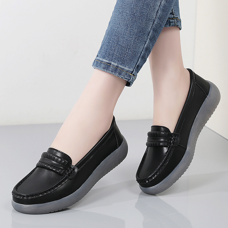 Ženske cipele plus veličine, bez vezivanja, prozračna, mekane podloge, slip-on mokasine za sve sezone