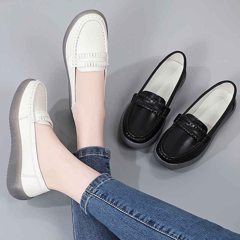 Ženske cipele plus veličine, bez vezivanja, prozračna, mekane podloge, slip-on mokasine za sve sezone