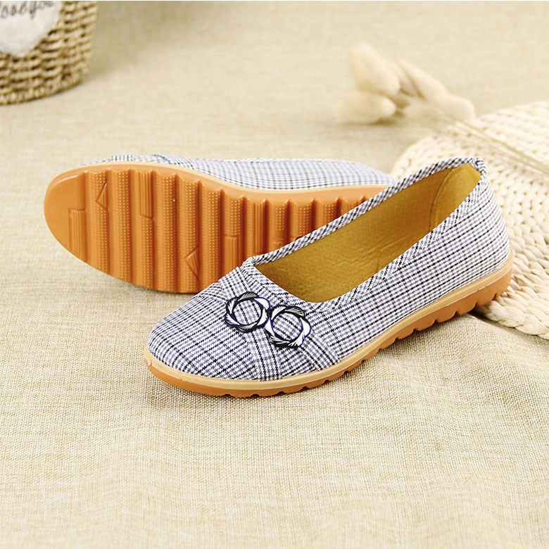 Ženske platnene cipele, prozračna, mekana potplata, ravna peta, slip-on, za svakodnevnu upotrebu