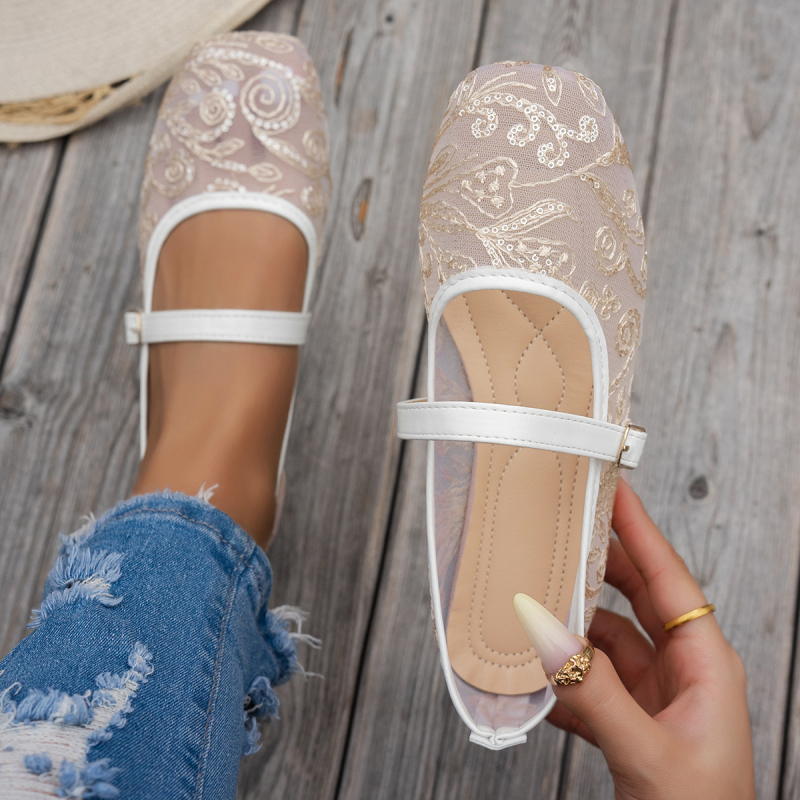 Ženske cipele bez peta s kvadratnim nosom, plus veličina, slip-on, casual ljetne cipele