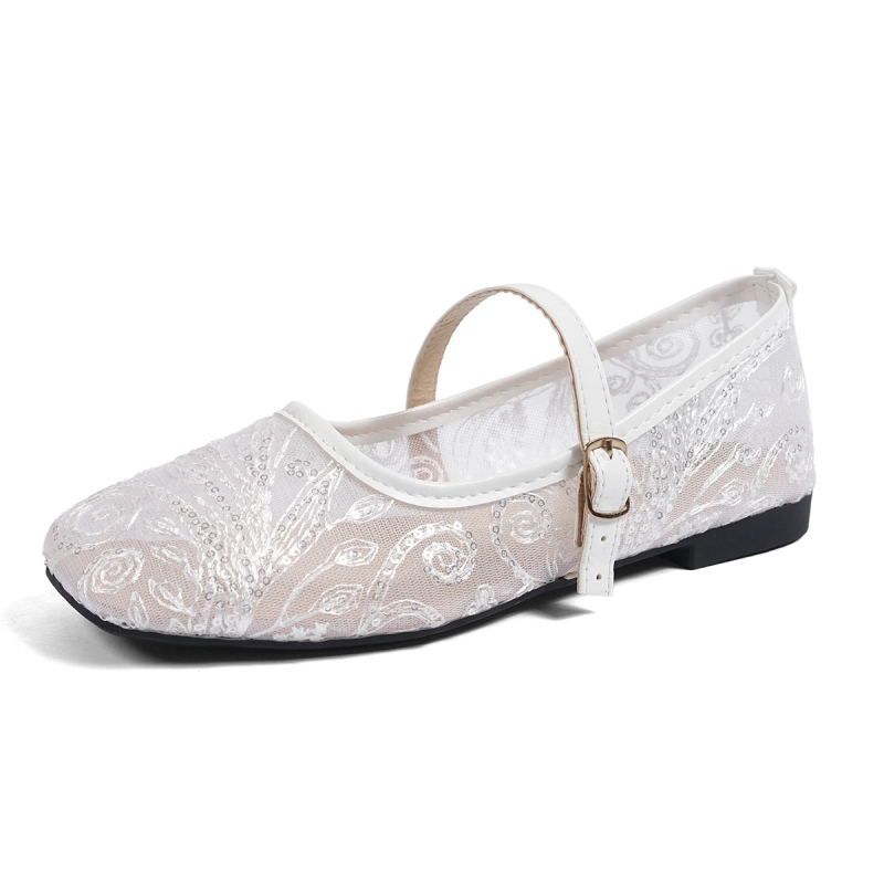 Ženske cipele bez peta s kvadratnim nosom, plus veličina, slip-on, casual ljetne cipele