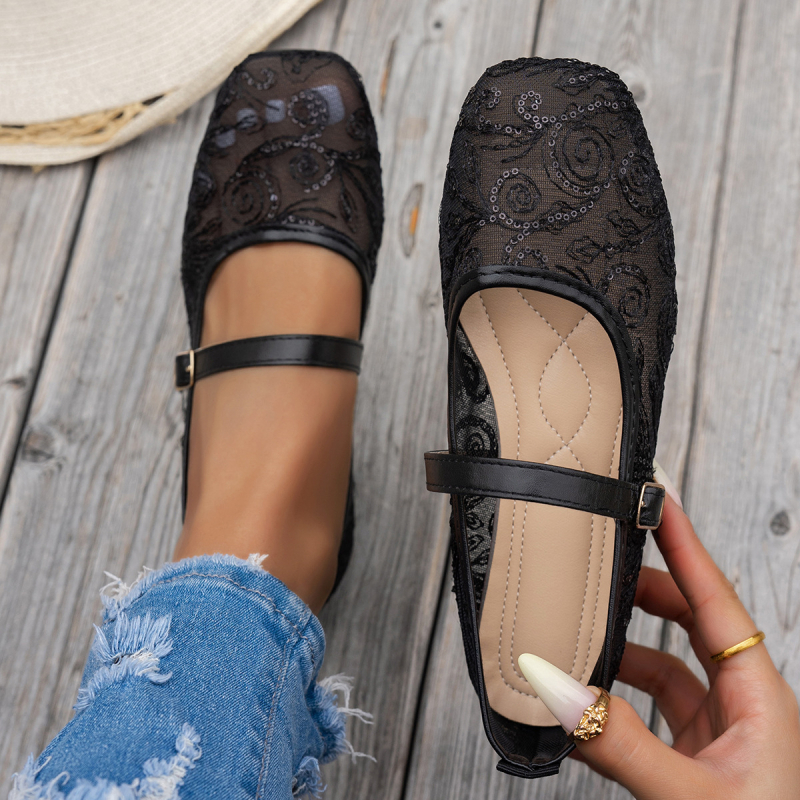 Ženske cipele bez peta s kvadratnim nosom, plus veličina, slip-on, casual ljetne cipele
