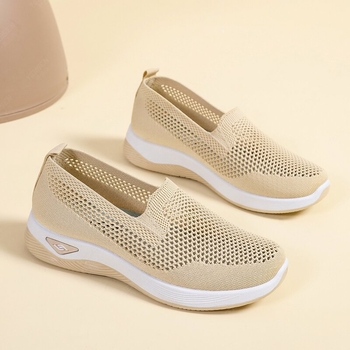 Ženske ljetne mrežaste slip-on cipele, prozračan gornji dio od tkanine, protuklizna mekana potplata