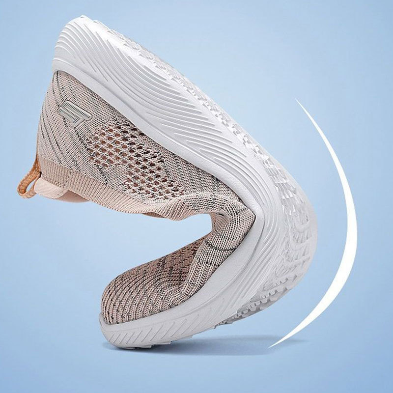 Női slip-on cipő, anyuka-stílus, légáteresztő, casual sétához, vastag talppal, 2026 tavasz–nyár