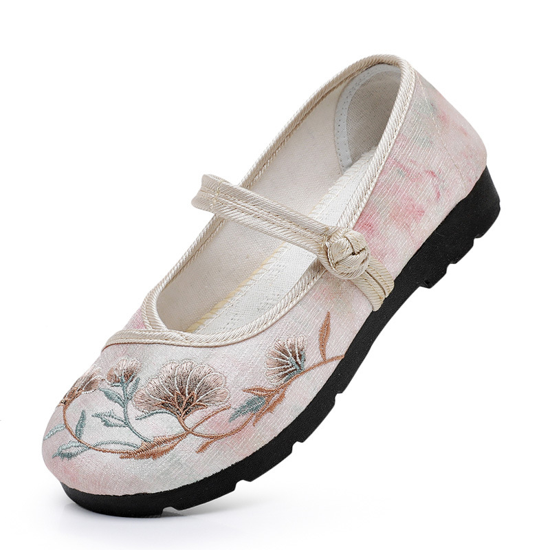 Pantofi brodați în stil etnic – încălțăminte din țesătură, Hanfu vintage pentru femei, talpă moale și confortabilă