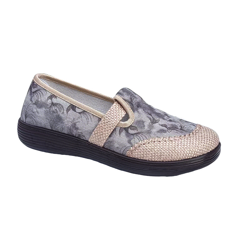Pantofi din material textil pentru femei, stil etnic, slip-on, respirabili, casual