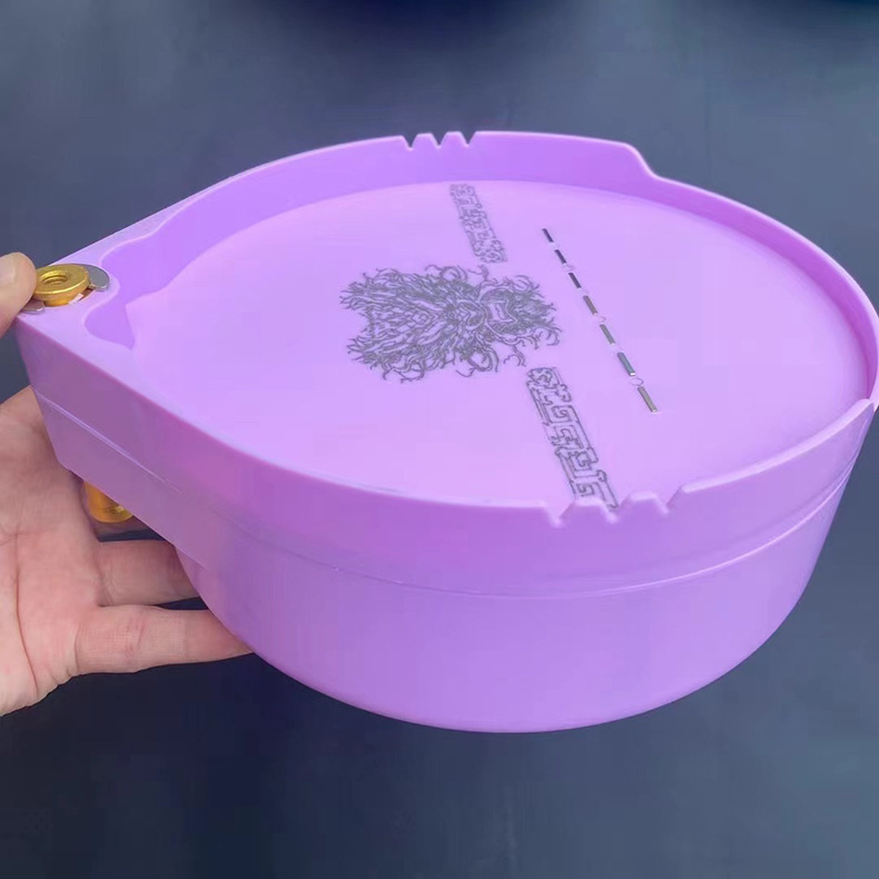 Magnetna posuda za mamce promjera 19 cm, kompatibilna s kutijama i stolicama za pecanje, 3D reljef Godine zmaja, duboki dvostruki razdjelni bazen