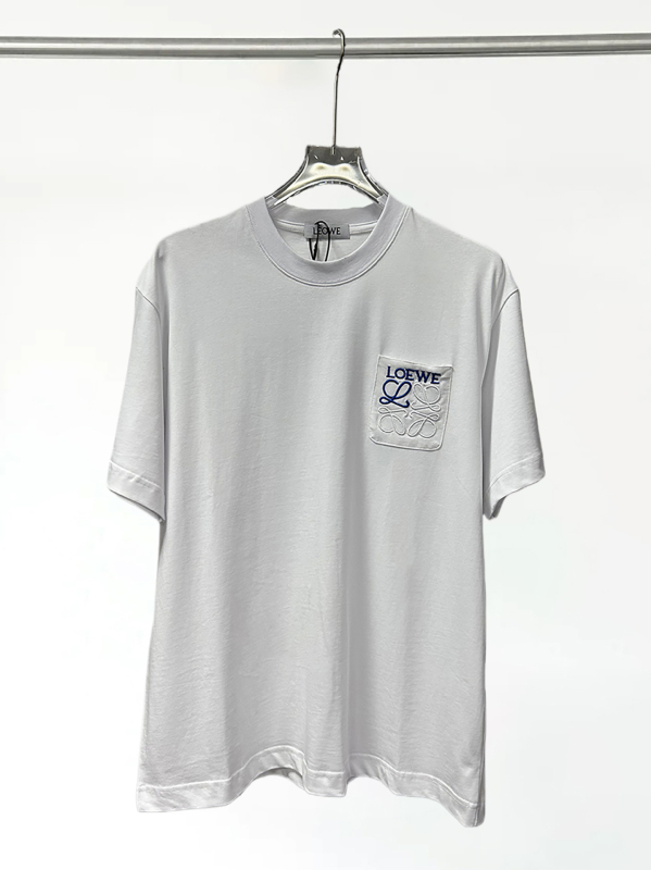 Ženski Luojia T-shirt s kratkim rukavima, vezeno na prednjem džepu, udoban slobodan kroj, okrugli izrez
