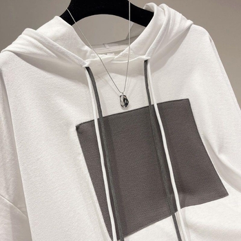 Ženski T-shirt s kapuljom, plus veličina, korejski stil, ležerni ljetni kroj
