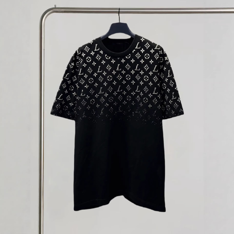 L Brand ženski T-shirt kratkih rukava s gradijentnim logotipom, opuštenog kroja, okrugli izrez, 100% pamuk