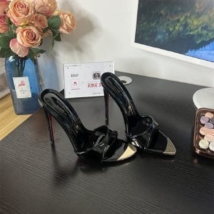 Sandale feminine cu toc înalt, primăvara 2026, ușoare și confortabile, vârf ascuțit, curea cu o singură bucată, stil casual