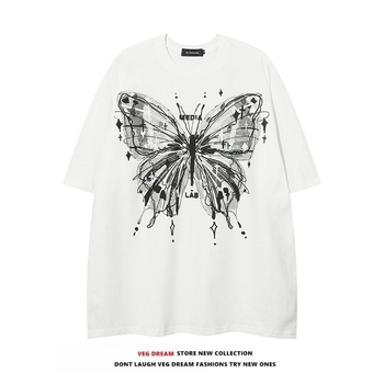 Bijeli ženski T-shirt kratkih rukava za ljeto 2025, ležeran kroj, vitka silueta, dizajnerski top