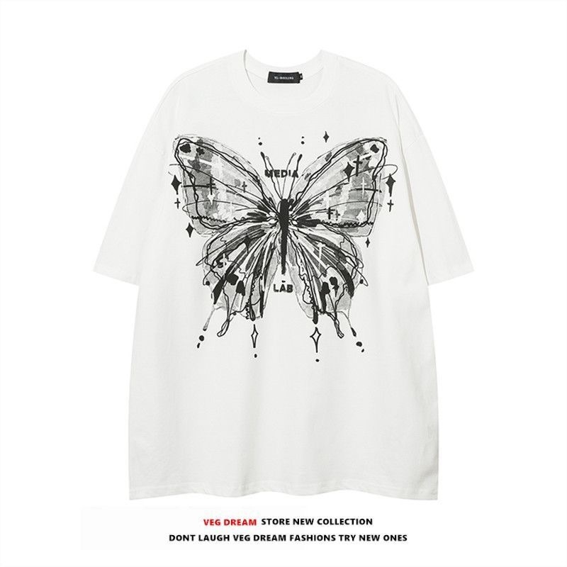 Bijeli ženski T-shirt kratkih rukava za ljeto 2025, ležeran kroj, vitka silueta, dizajnerski top
