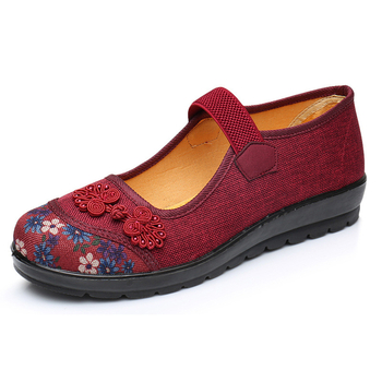 Pantofi femei din material textil, respirabili, cu talpă plată și talpă antiderapantă, pentru purtare zilnică