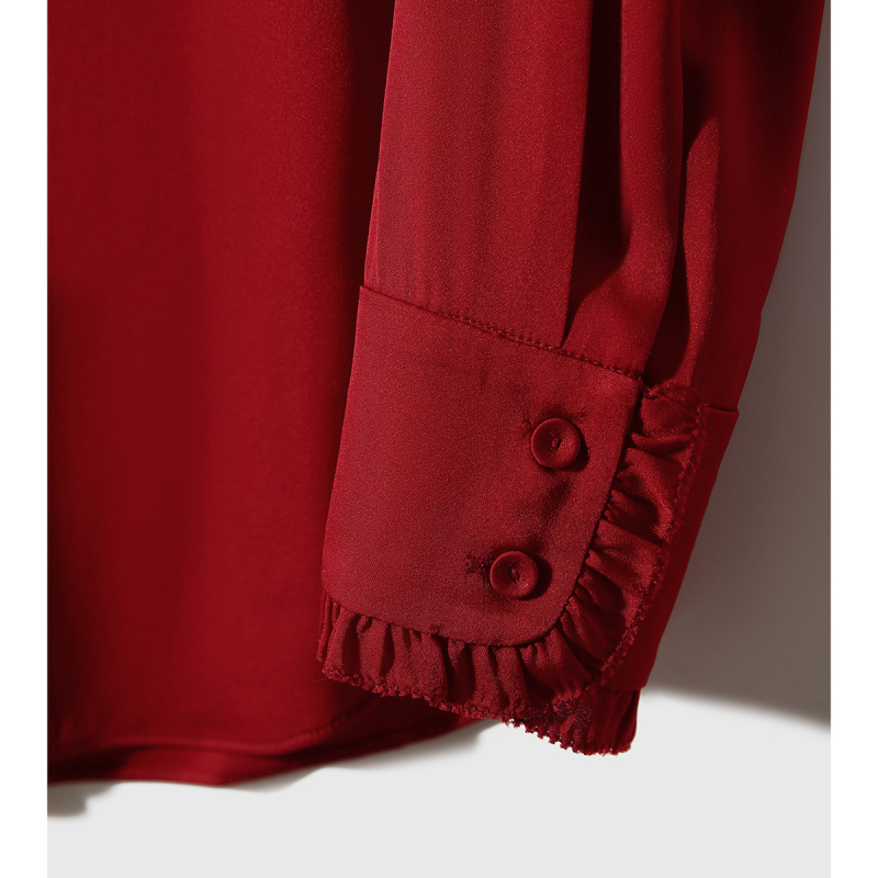 Rafinirana svilenkasta košulja s volanima, elegantan dojam, mulberry svila, bijela bluza za proljeće, ženski top