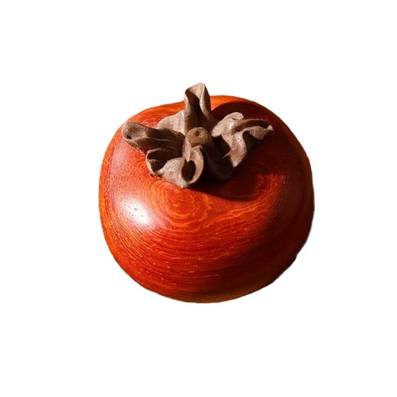 Drveni ukras s persimmon motivom, od rosewood i orašastog drveta, otprilike 3–4,3 cm, kućna dekoracija