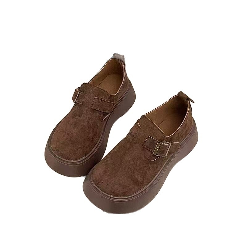 Ženski loafersi u Birkenstock stilu, bez vezica, s debelim potplatom za povećanje visine, casual obuća